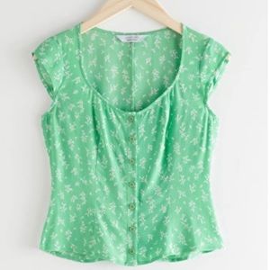 NWT & Other Stores Floral Print Button Through Top